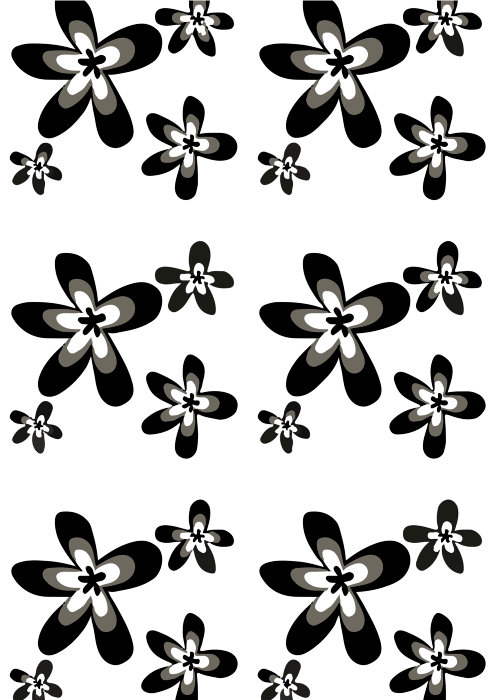 GEYSER® Black Flower dusjforheng 180 x 200 cm